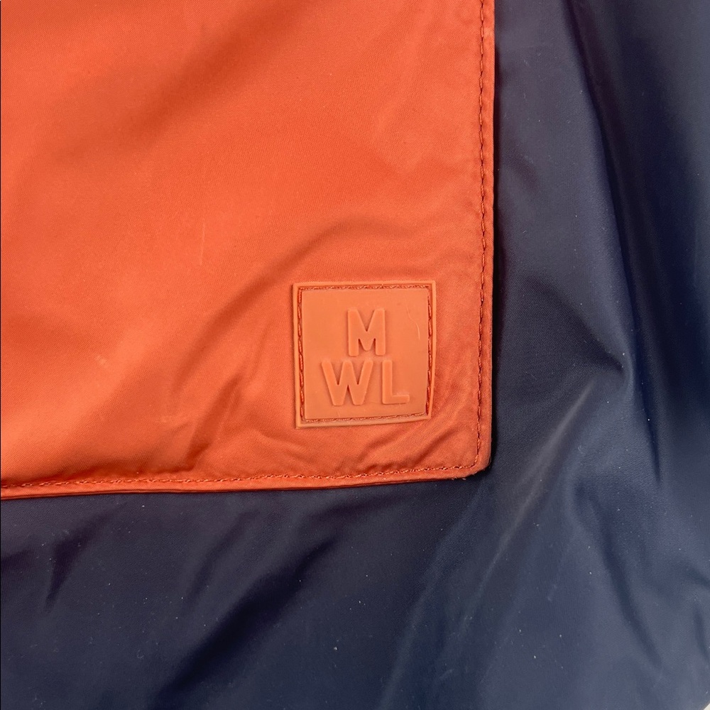 Madewell Th Sport Tote with MWL Logo Navy Blue and Orange - Picture 3 of 11